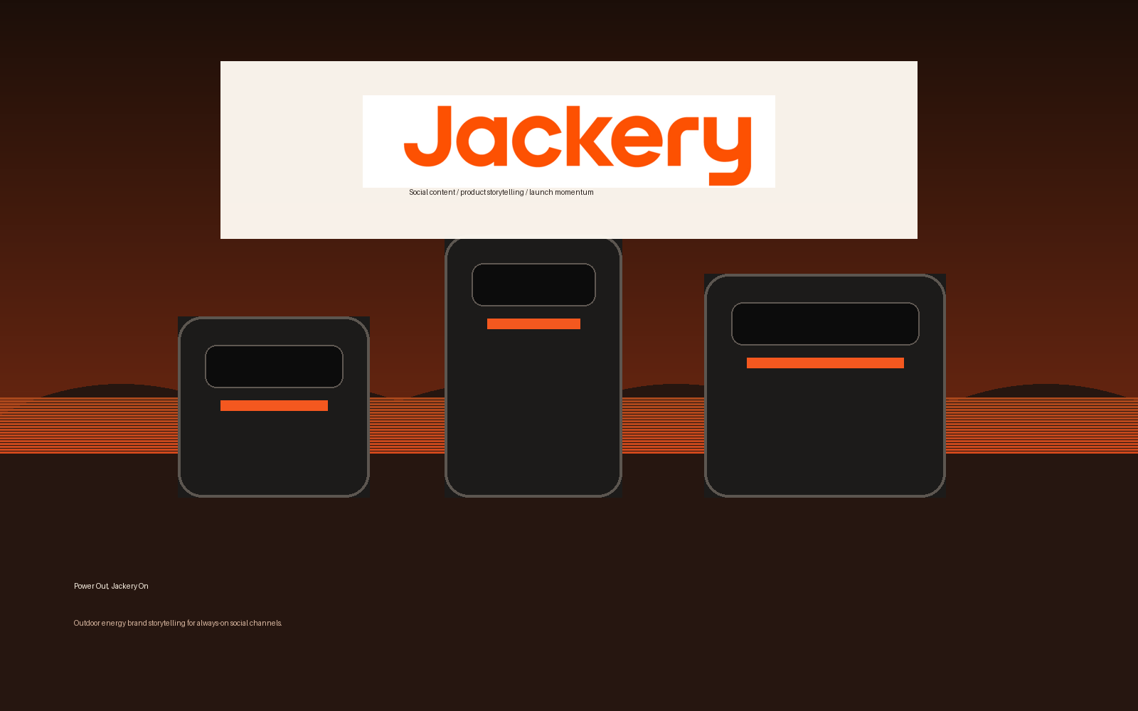 Jackery social media and product storytelling case